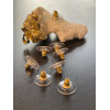 Embouts, poussoir, bouchon stoppeur et Plastique, pour boucle d'oreille Puce, Acier Inoxydable 304 Doré à l'or fin 18K