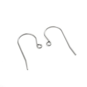 Boucles d'oreilles Crochet 27mm, Acier Inoxydable 304 Argenté