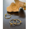 Boucles d'oreille, Créoles Tiges 15 mm, Acier Inoxydable Chirurgical 316, finition Doré à l'or fin 18K