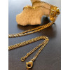 Collier 60 cm, maille   3 par 2mm, Acier Inoxydable 304 finition Doré, Placage IONIQUE