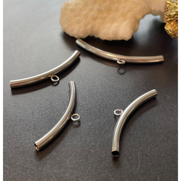 H11E19207P – Lot de 4 Bélières Tube 30mm – Acier Inoxydable 304 Argenté