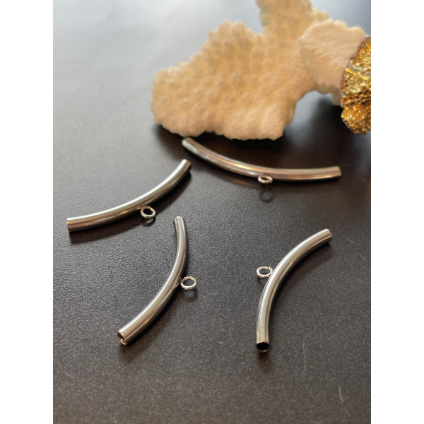 H11E19207P – Lot de 4 Bélières Tube 30mm – Acier Inoxydable 304 Argenté