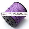 cordon en suédine Violet 3mm aspect daim