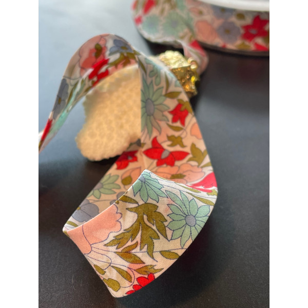 Ruban biais liberty 20mm Fleur Poppy Daisy