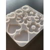 Moule en Silicone, pour réaliser des pendentifs ou Boucles d'oreilles, utilisation FIMO RESINE