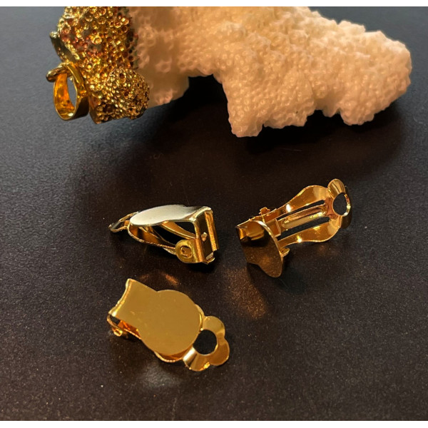 Boucles d'oreille Clips 8mm – Acier Inoxydable Chirurgical 316L Doré à l'or fin 18K