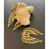 Estampes Ailes d'ange 40mm, Acier Inoxydable, finition Doré à l'or fin 18K