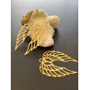 Estampes Ailes d'ange 40mm, Acier Inoxydable, finition Doré à l'or fin 18K