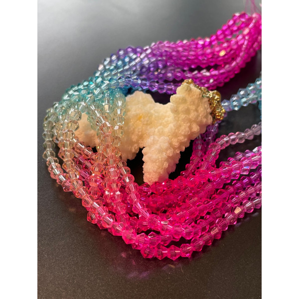 Perles Bicône 4mm, Verre Multicolores