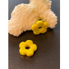 Pendentifs forme fleur 16mm, Verre coloris Jaune