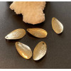 Pendentifs Pétale Texturées Brossées 18mm – Laiton Doré à l'or fin 24K
