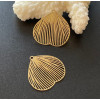 Estampes, pendentif filigrane, Pétale 21mm, Métal finition Doré