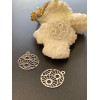 Estampes, pendentif filigrane, forme Géométrique 15mm, Métal finition Argenté