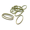 Pendentifs anneau, connecteur fermé Ovale 25 par 11mm, cuivre finition Bronze