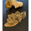 Estampes, connecteur filigrane, Fleur de Lotus 71mm, métal finition Doré