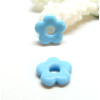 Pendentifs forme fleur 16mm, Verre coloris Bleu Ciel