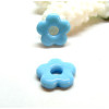 Pendentifs forme fleur 16mm, Verre coloris Bleu Ciel