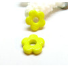 Pendentifs forme fleur 16mm, Verre coloris Jaune