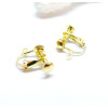 Supports de Boucles d'oreille clips à Vis avec attache, laiton finition Dore