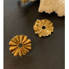 Puces Bille 6mm avec attache, ACIER INOXYDABLE 316 Chirurgical,  finition Doré à l'or fin 18K