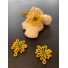 Pendentifs Fleur 20mm, Métal coloris JAUNE