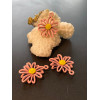 Pendentifs Fleur 20mm, Métal coloris ROSE