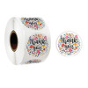 Rouleau de 500 stickers ' Thank You' 25mm, pour customisation, boite cadeaux et scrapbooking
