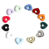 Pendentifs Coeur 18mm, métal Coloris Orange