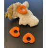 Pendentifs Coeur 18mm, métal Coloris Orange
