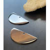Pendentifs Demi Cercle 30 mm, Acier Inoxydable finition Argenté
