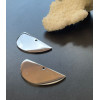 Pendentifs Demi Cercle 30 mm, Acier Inoxydable finition Argenté