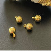 Pendentifs bille 3mm, Acier Inoxydable finition Doré à l'or fin 18K