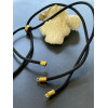 Support Collier Intercalaire cordon Nylon ajustable avec accroche Slide Cuivre Doré Coloris Noir
