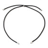 Support Collier Intercalaire, cordon Nylon, ajustable avec accroche Slide, Cuivre Argenté Coloris Noir