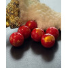 Perles Jade Mashan Ronde 10 mm, Rouge mordoré
