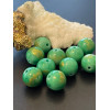 Perles Jade Mashan Ronde 10 mm, Vert mordoré