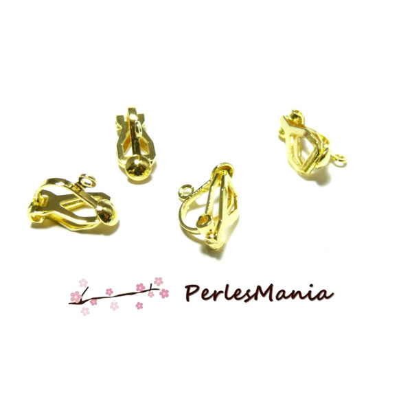 Boucles d'Oreilles Clips – Acier Inoxydable Doré à l’Or fin 24K