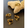 Boucles d'Oreilles Clips – Acier Inoxydable Doré à l’Or fin 24K