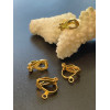 Boucles d'Oreilles Clips – Acier Inoxydable Doré à l’Or fin 24K