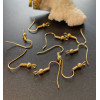 Boucles d'oreille Crochets 20 mm Laiton finition OR 18KT
