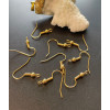 Boucles d'oreille Crochets 20 mm Laiton finition OR 18KT