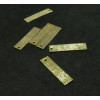 H11O13902G – Lot de 6 Pendentifs Rectangle Texturé 20mm – Laiton Doré à l'Or Fin 24K