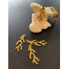 Pendentifs forme Branche de Corail 28mm, Acier Inoxydable finition Doré à l'or fin 24K