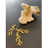 Pendentifs forme Branche de Corail 28mm, Acier Inoxydable finition Doré à l'or fin 24K