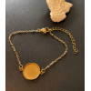 Supports de bracelet, pour cabochon 16mm, Acier Inoxydable 304, finition Doré