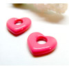 Pendentifs Coeur 18mm, métal Coloris ROSE Flashy