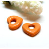 PS11904820 – Lot de 2 ou 4 Pendentifs Coeur 18mm – Métal Orange