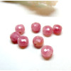Perles rondes plates et facettées  6 par 4mm, Rhodochrosite
