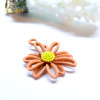 Pendentifs Fleur 20mm, Métal coloris ORANGE