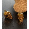 Pendentif  14mm, Crane, tête de mort 3D , Acier Inoxydable 304 Doré, Placage IONIQUE PI